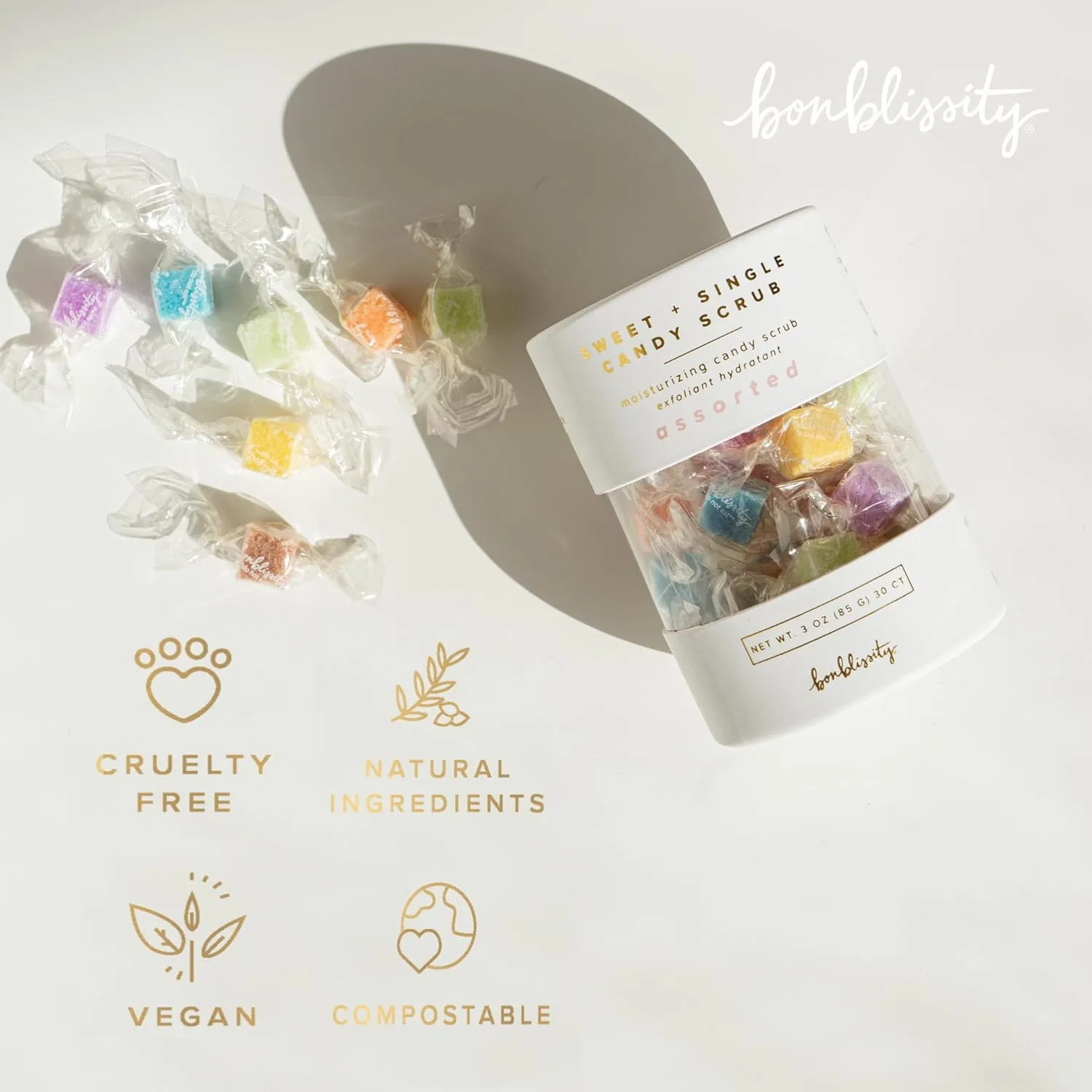 Скраб для тела Sugar Cubes, Bonblissity, 30 шт, Brown Sugar Vanilla — фото 4