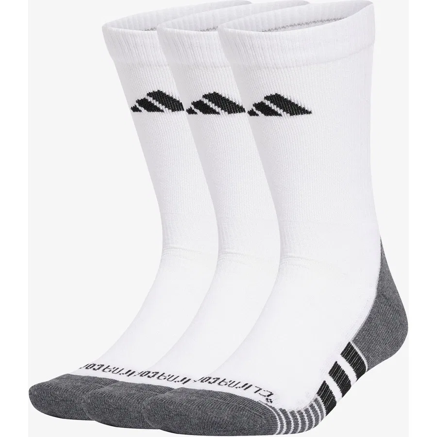 Комплект спортивных носков с усиленной пяткой и мыском CLIMACOOL Cushioned Crew 3 пары adidas, Бело-черный