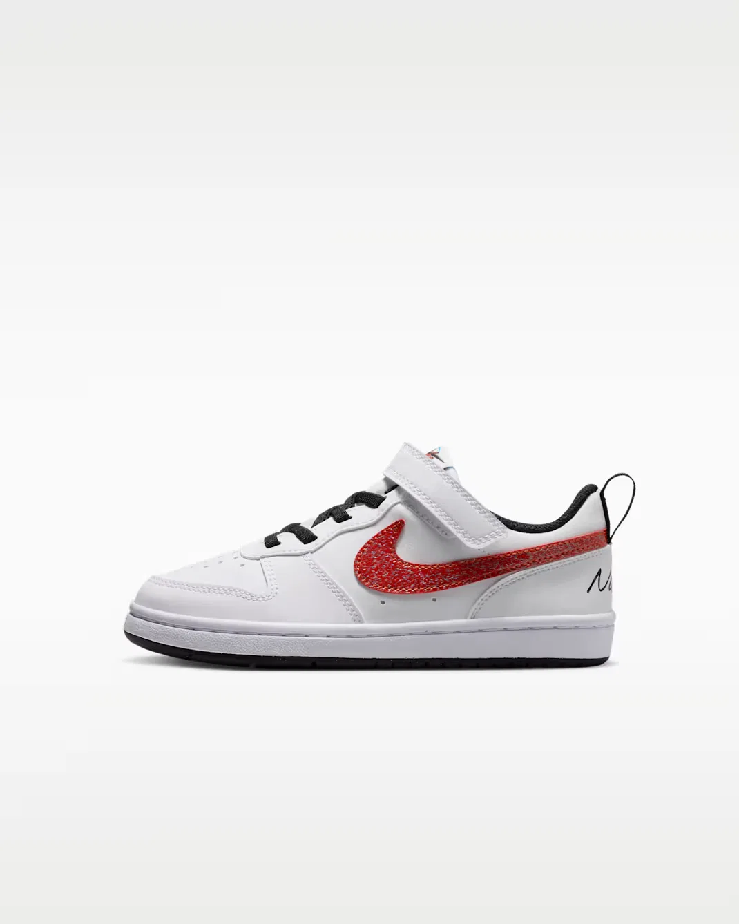Детская обувь Nike Court Borough Low, White/Picante Red/Barely Volt/Current Blue