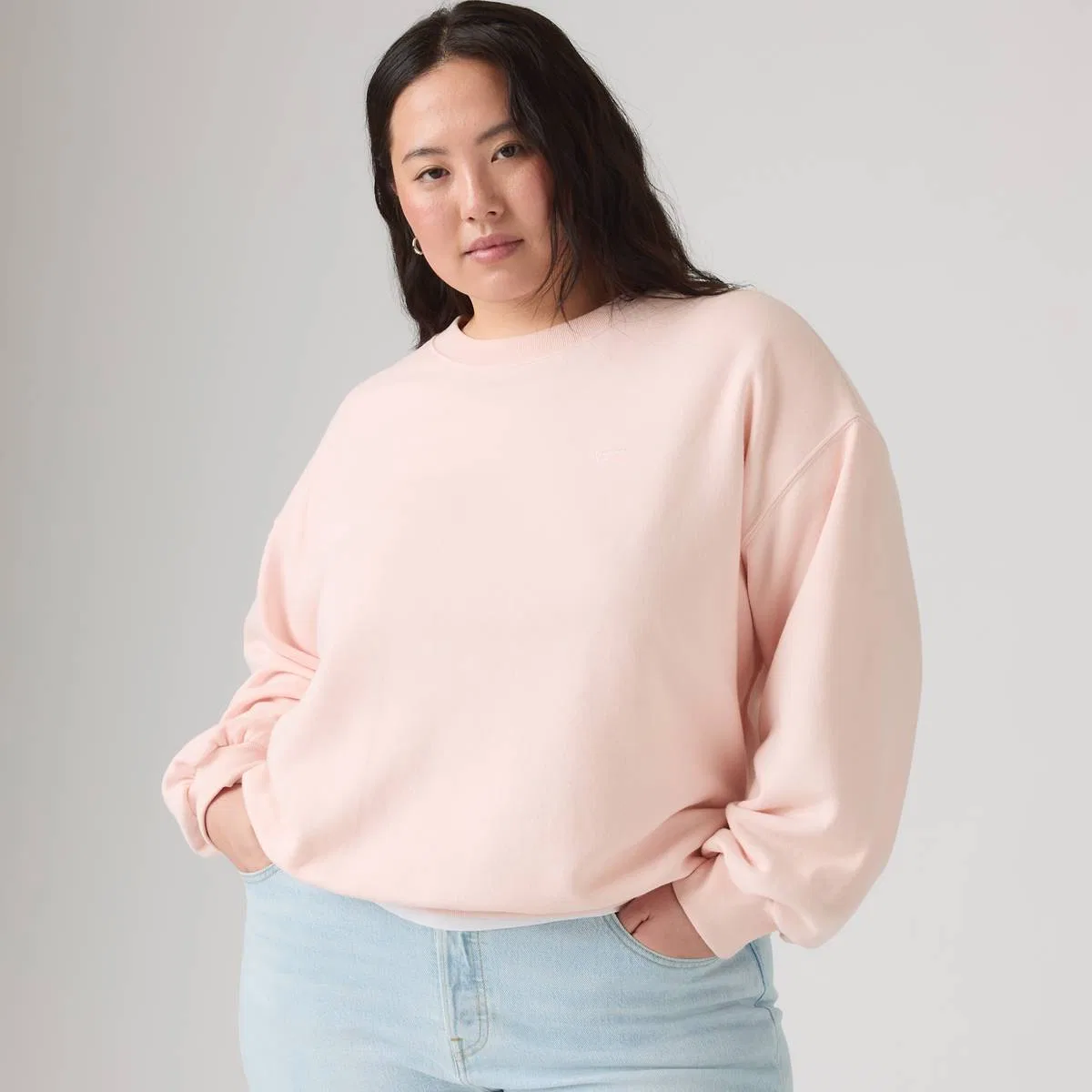 Повседневная толстовка с круглым вырезом (большие размеры) Levi's, Crystal Pink - Pink