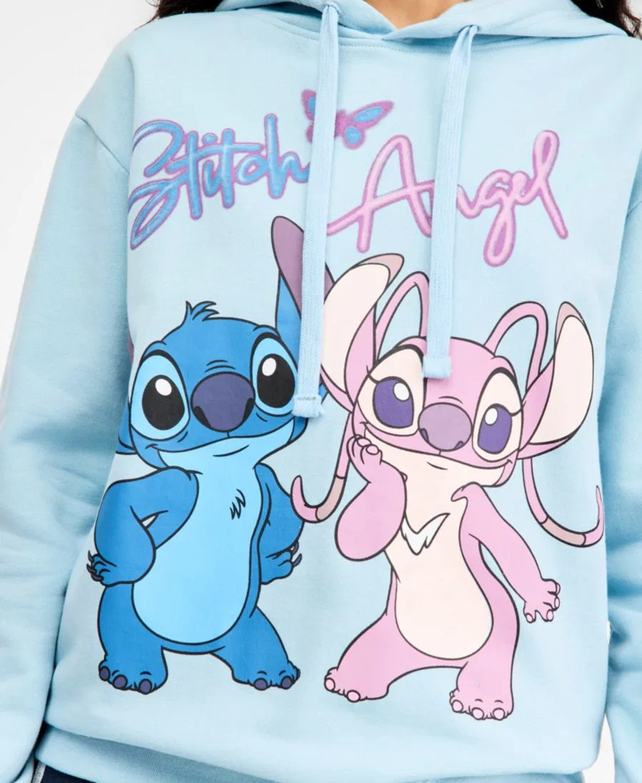 Худи с графическим принтом Stitch & Angel Stitch, Blue — фото 3