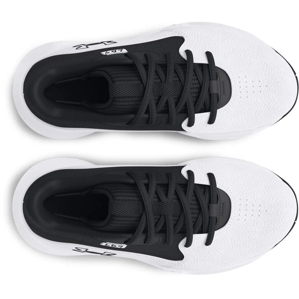 Детские кроссовки для мальчиков с закрытым носком Pre School Lockdown 7 Under Armour, White Black Black — фото 4