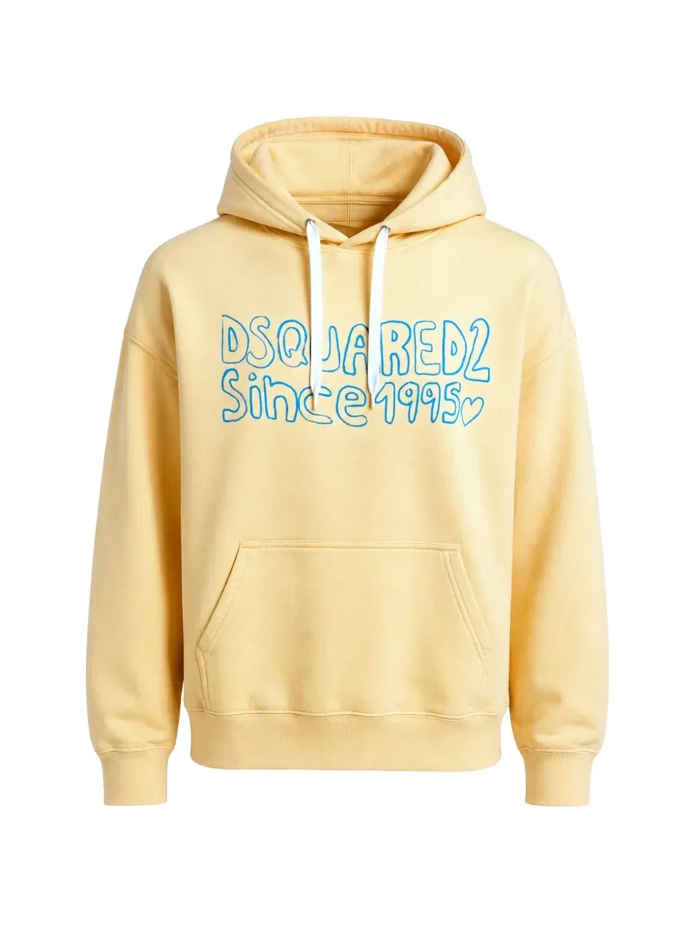 Худи из хлопка с логотипом Dsquared2, желтый