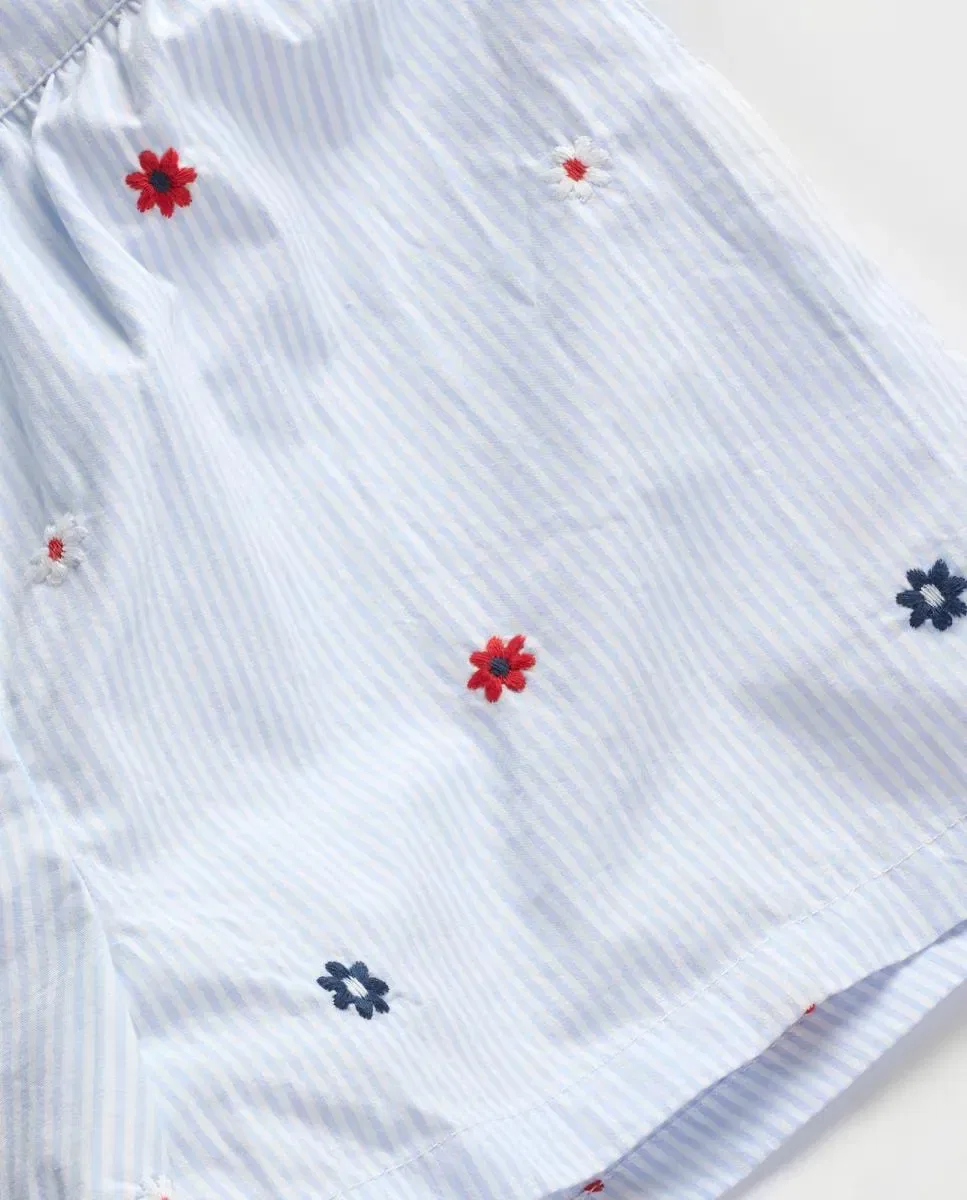 Детские шорты для девочек с вышивкой Tommy Hilfiger, Azul — фото 3