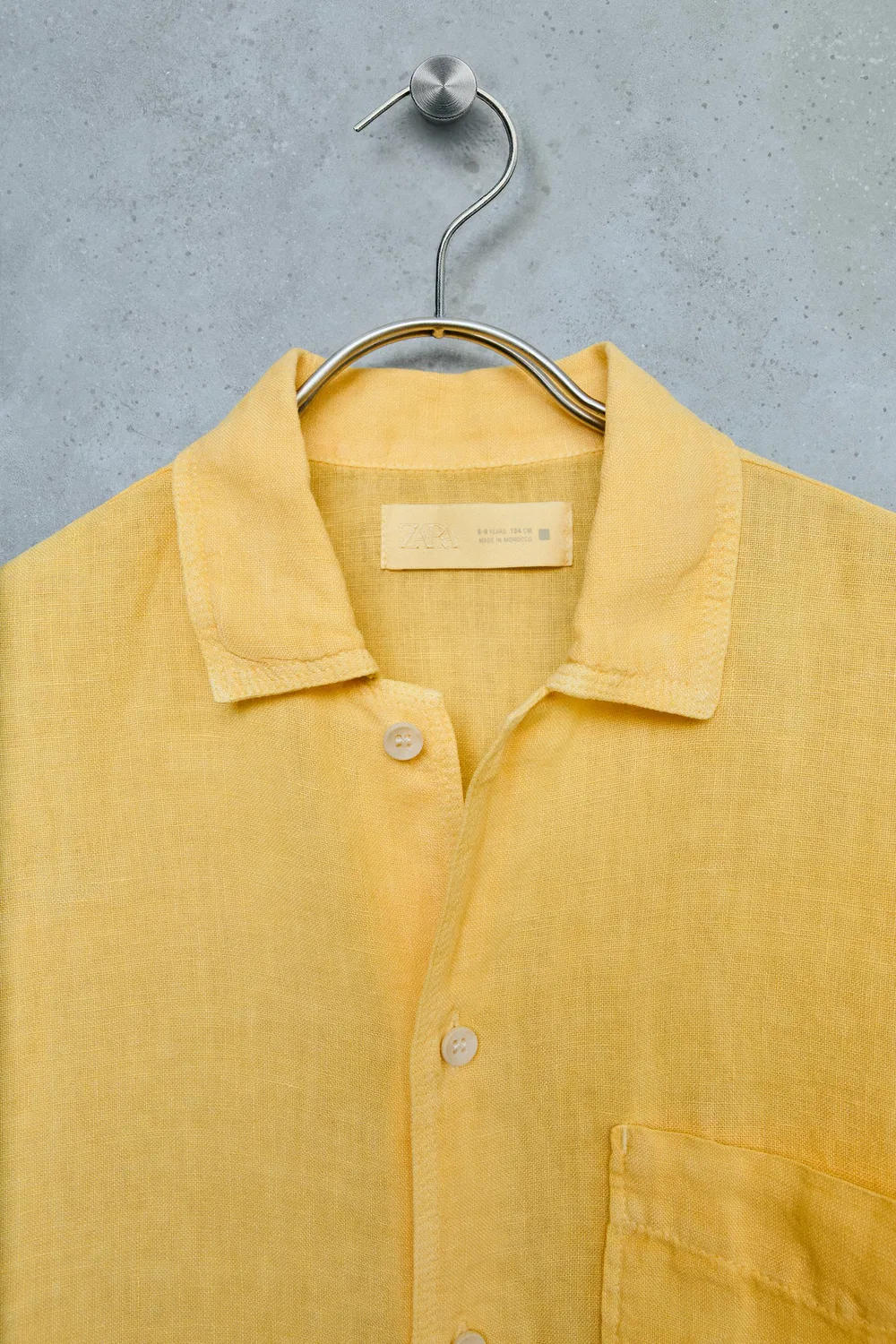 STORIESZ - Рубашка из 100% льна ZARA, Yellow — фото 3