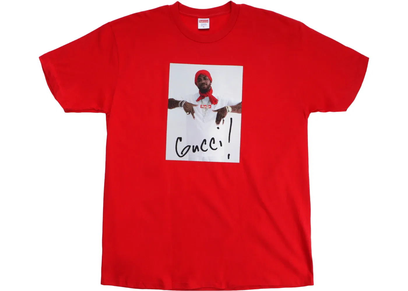Мужская футболка с принтом Supreme Gucci Mane Tee, Red