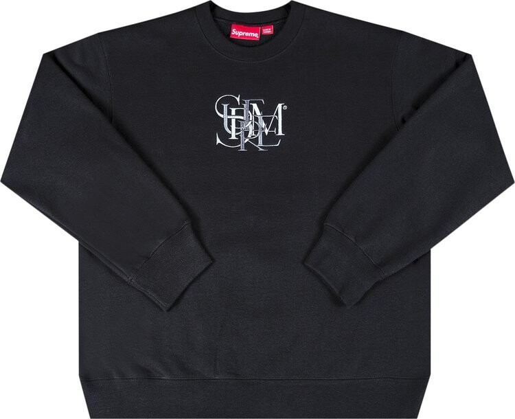 

Толстовка Supreme Overlap Crewneck 'Black', черный