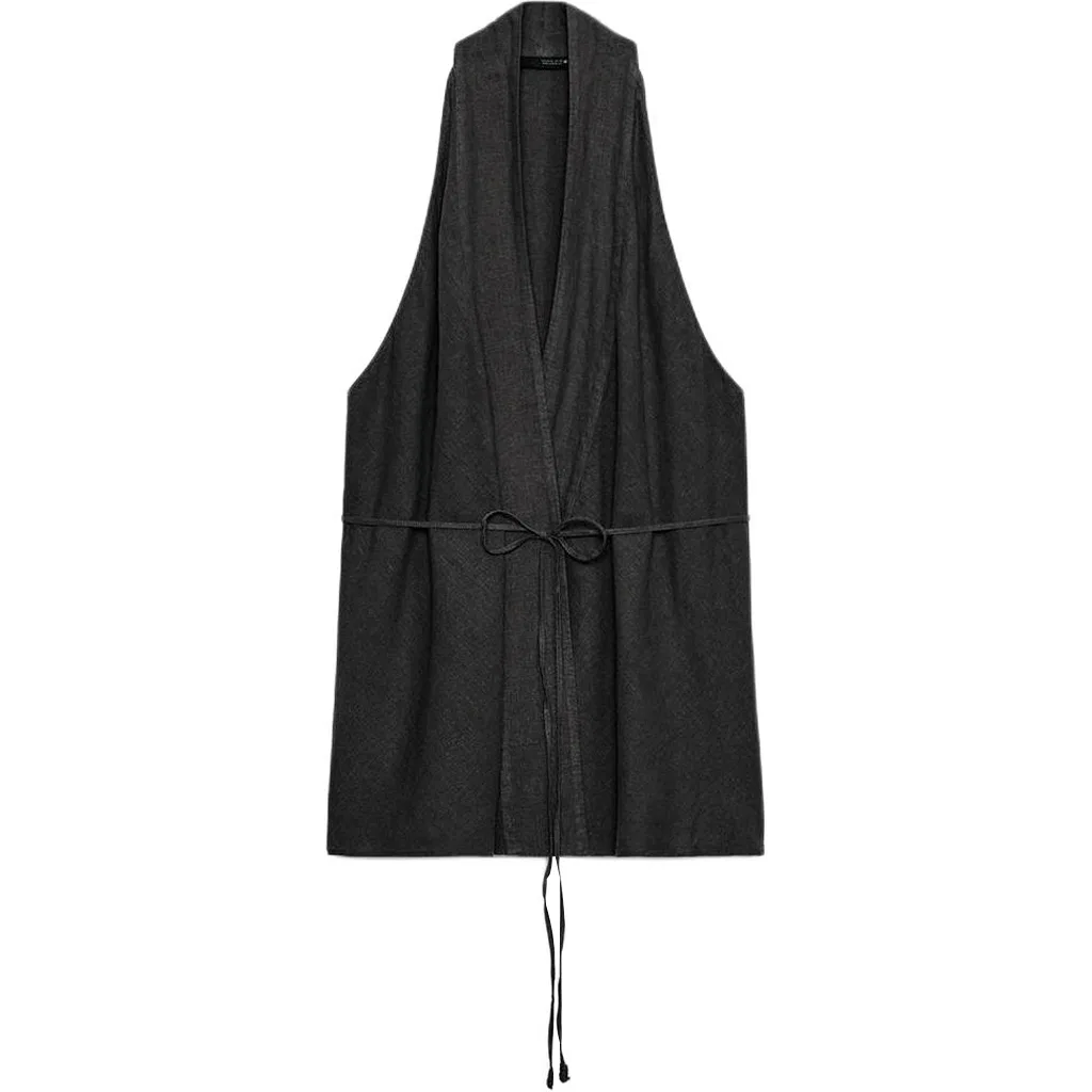 Женский топ-майка без рукавов ZARA, Coal Gray