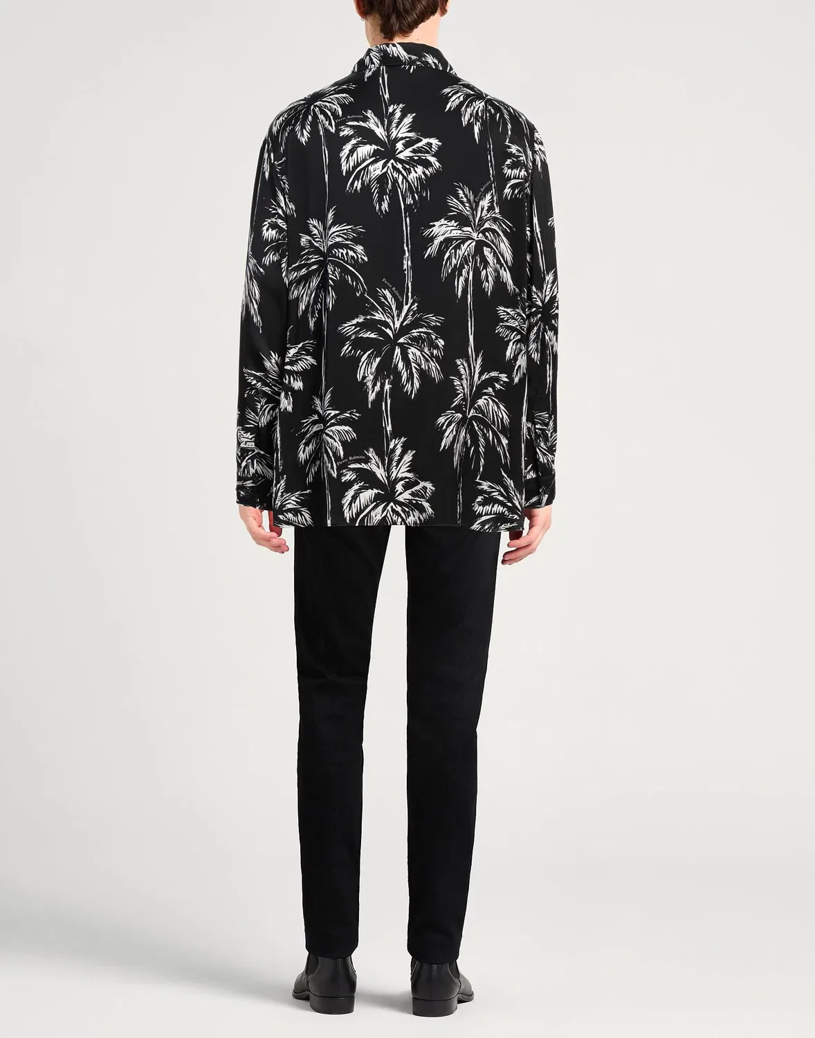 Мужская рубашка с принтом Regular-Fit Shirt Balmain, черный — фото 3