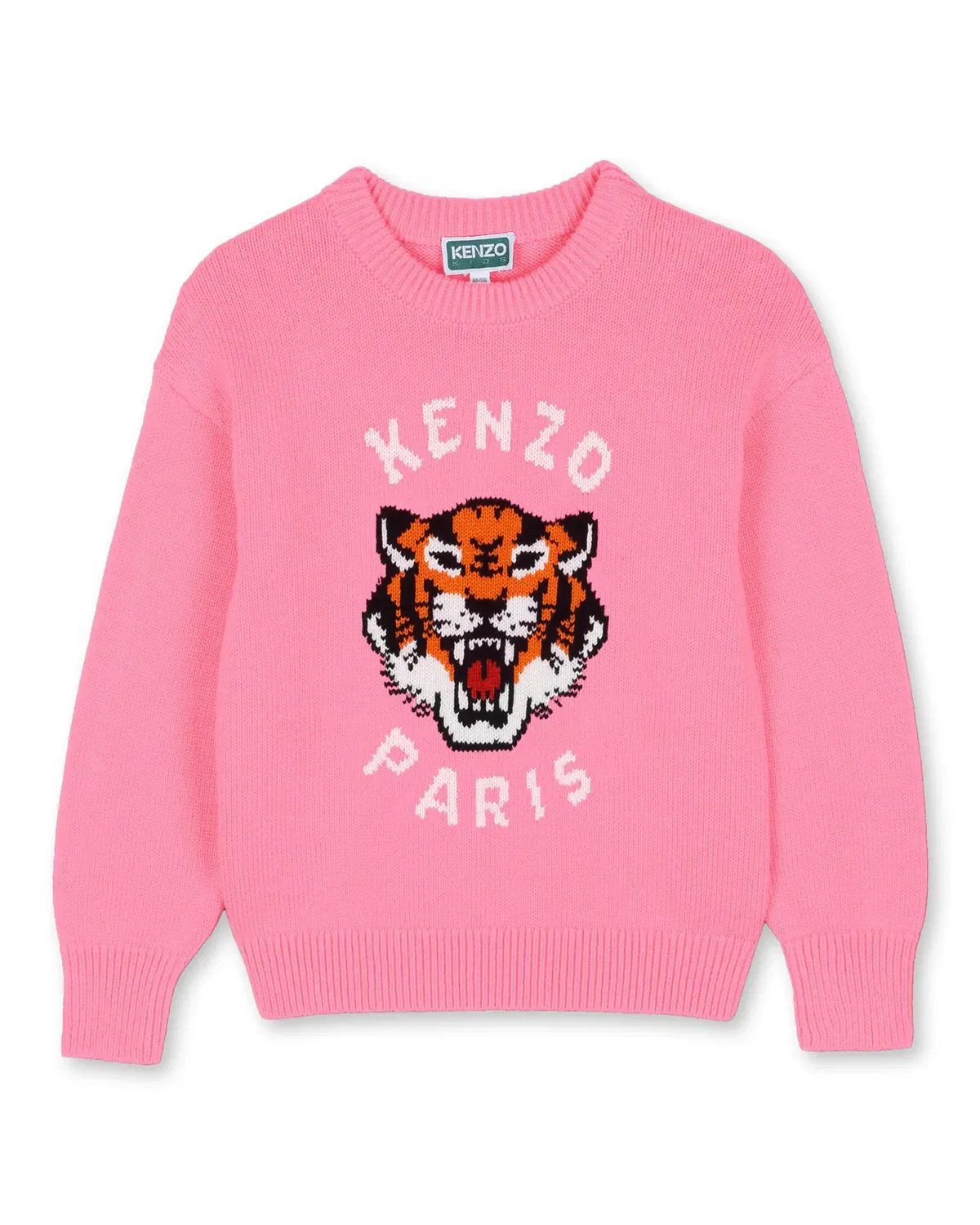 Детский джемпер для девочек из смесовой пряжи Kenzo Kids, Rosa
