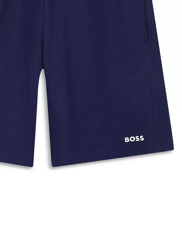 Детские шорты для мальчиков с принтом BOSS Kidswear, Medieval Blue — фото 3