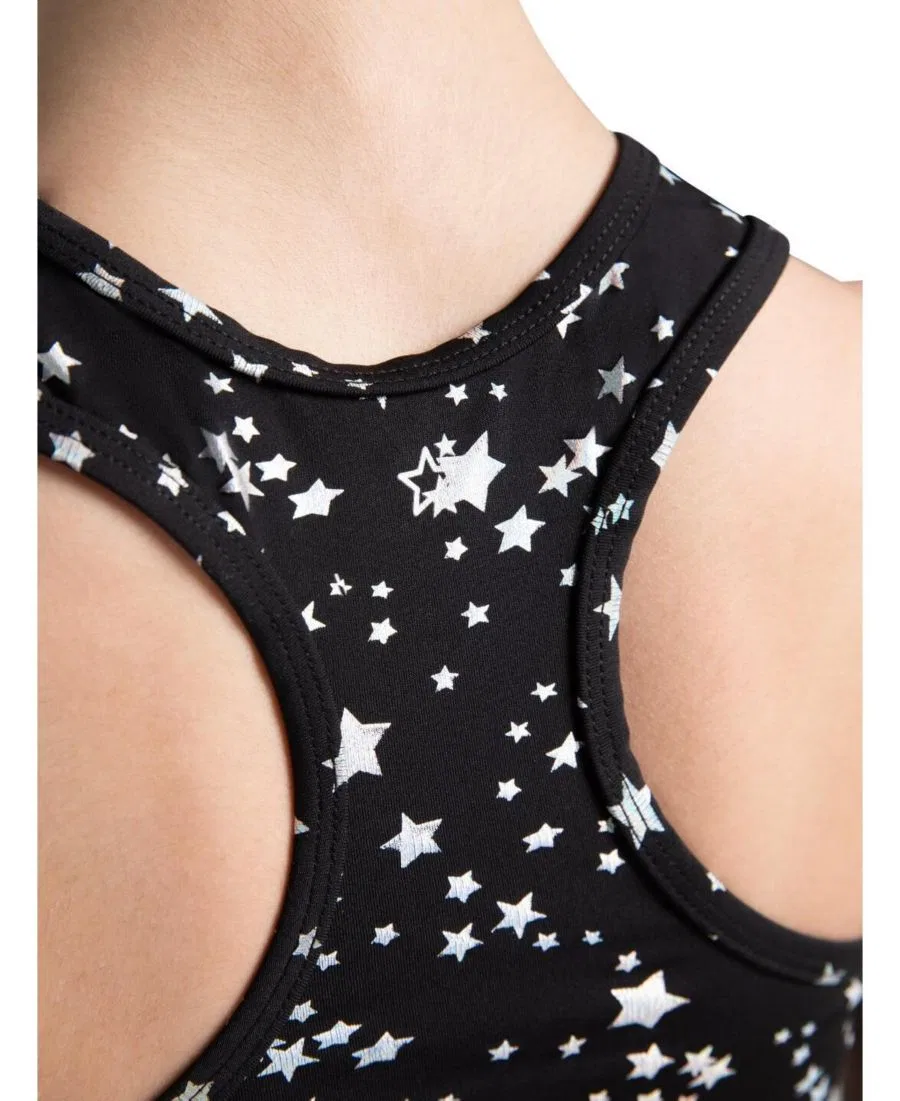 Топ с ракушкой и металлическим принтом звезды, Future Star Cosmic Top Capezio, Black — фото 4