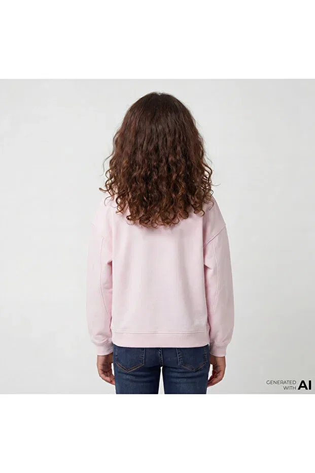 Детские свитшот для девочек хлопковый Calvin Klein, Pink — фото 2