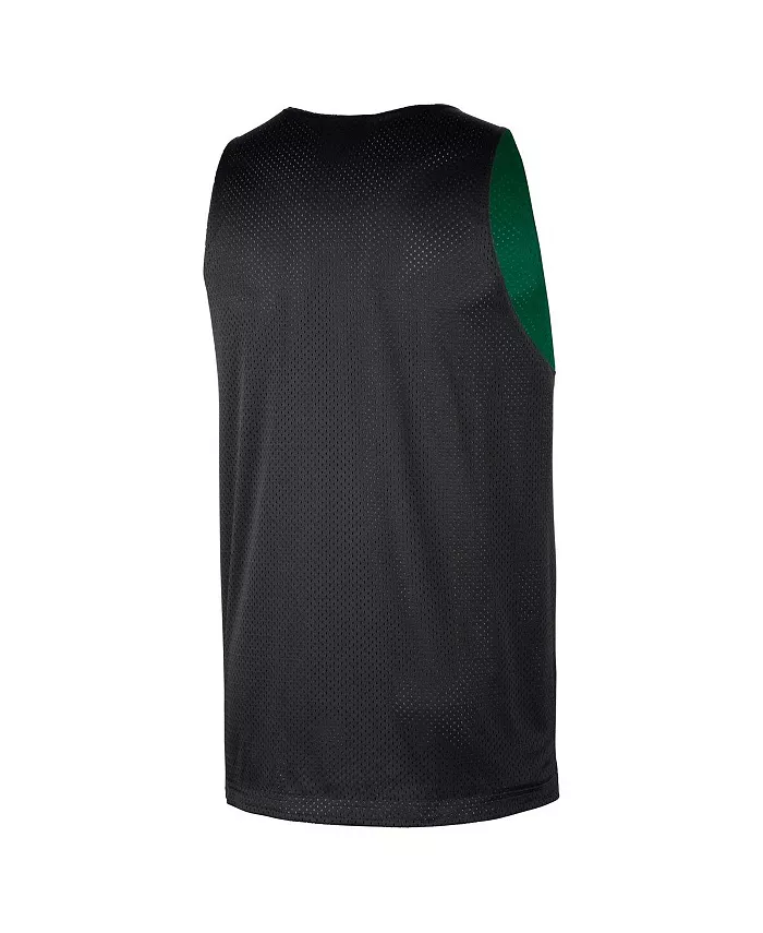 Мужская реверсивная сетчатая тренировочная футболка Kelly Green/Black Boston Celtics Courtside Nike — фото 3