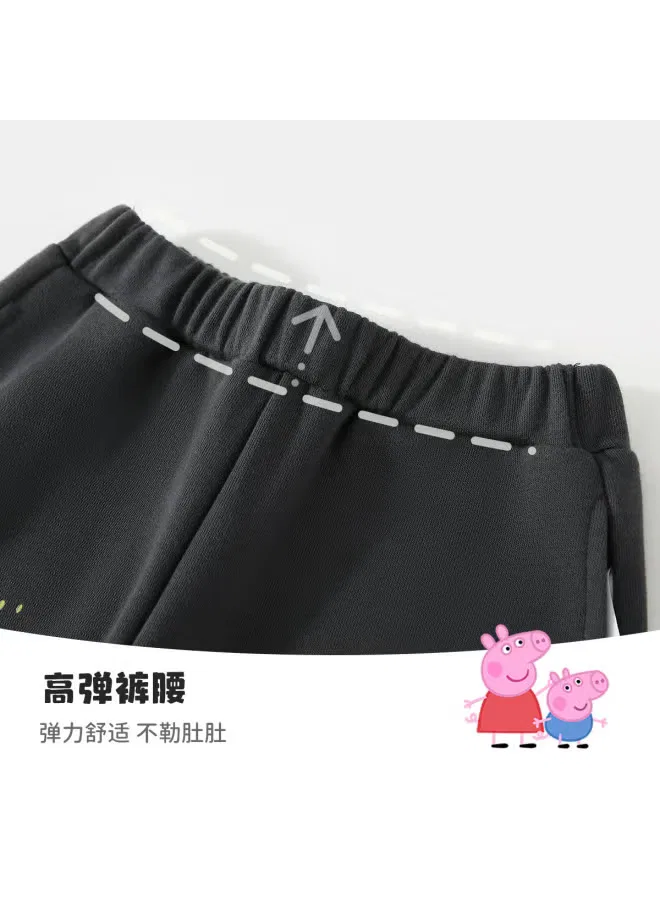 Штаны спортивные дышащие с принтом Peppa Pig, серый — фото 4