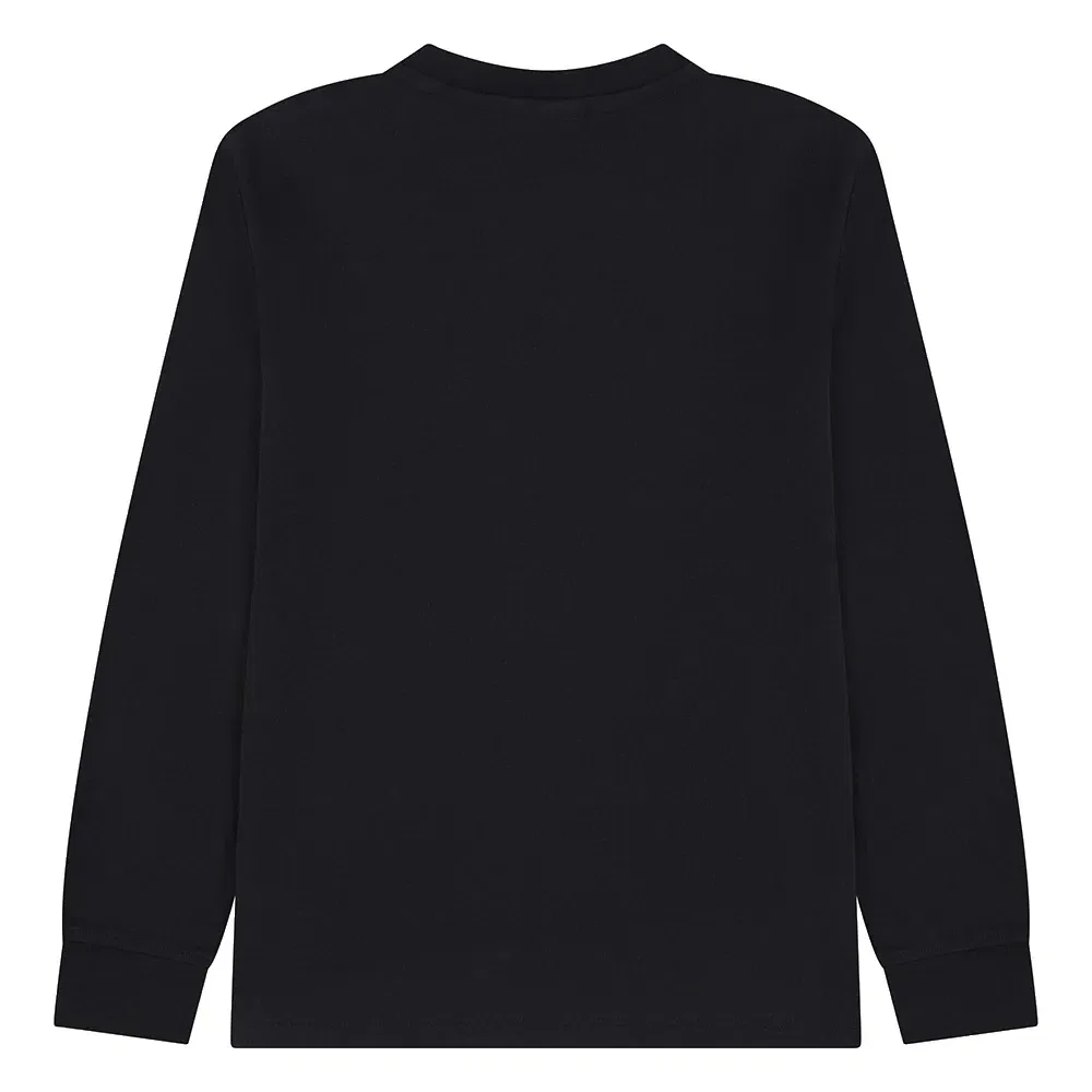 Детская футболка с длинным рукавом Icon Core Lacoste kids, Black — фото 2