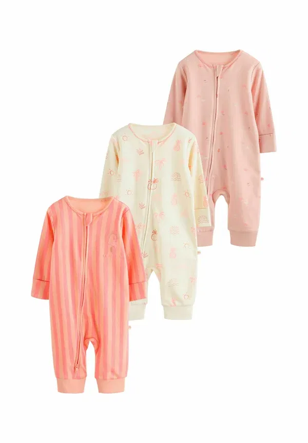 Комплект боди с цветочным принтом Baby Sleepsuits 3 Pack Next, pink, розовый