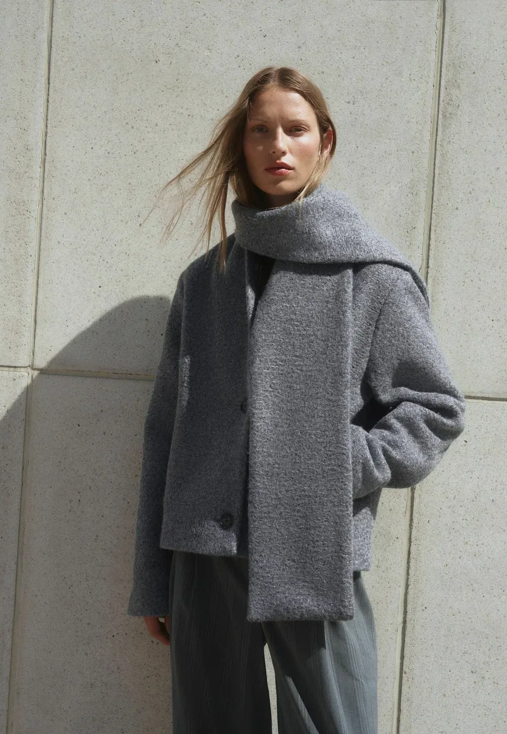 Куртка-Шарф-Коатиган - легкая куртка Next, Grey