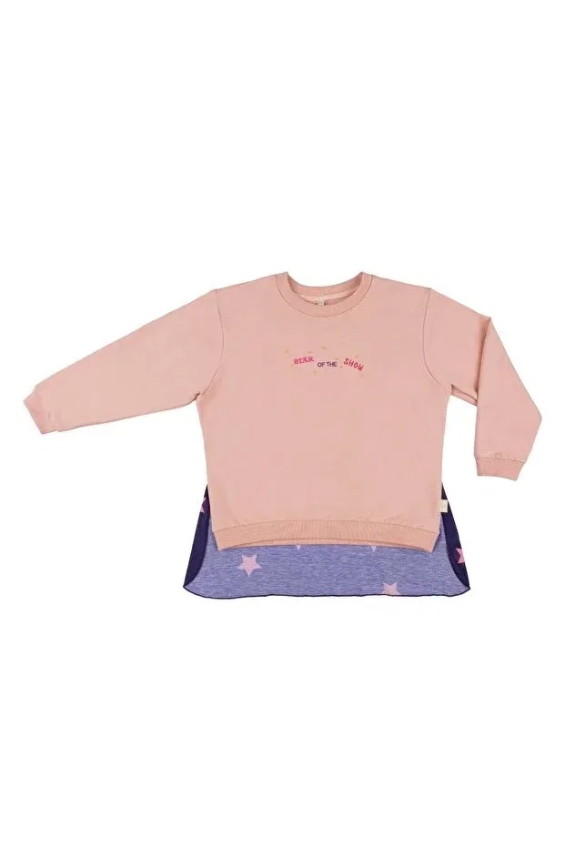 Детские свитшот для девочек оверсайз с капюшоном Miela Kids, Salmon — фото 4