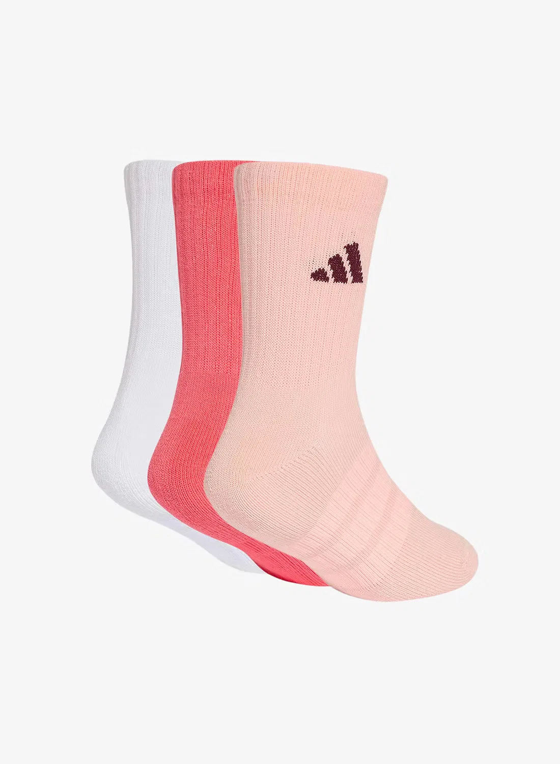 Носки с поддержкой свода стопы, комплект из 3 пар, Youth, Adidas, фиолетовый — фото 2