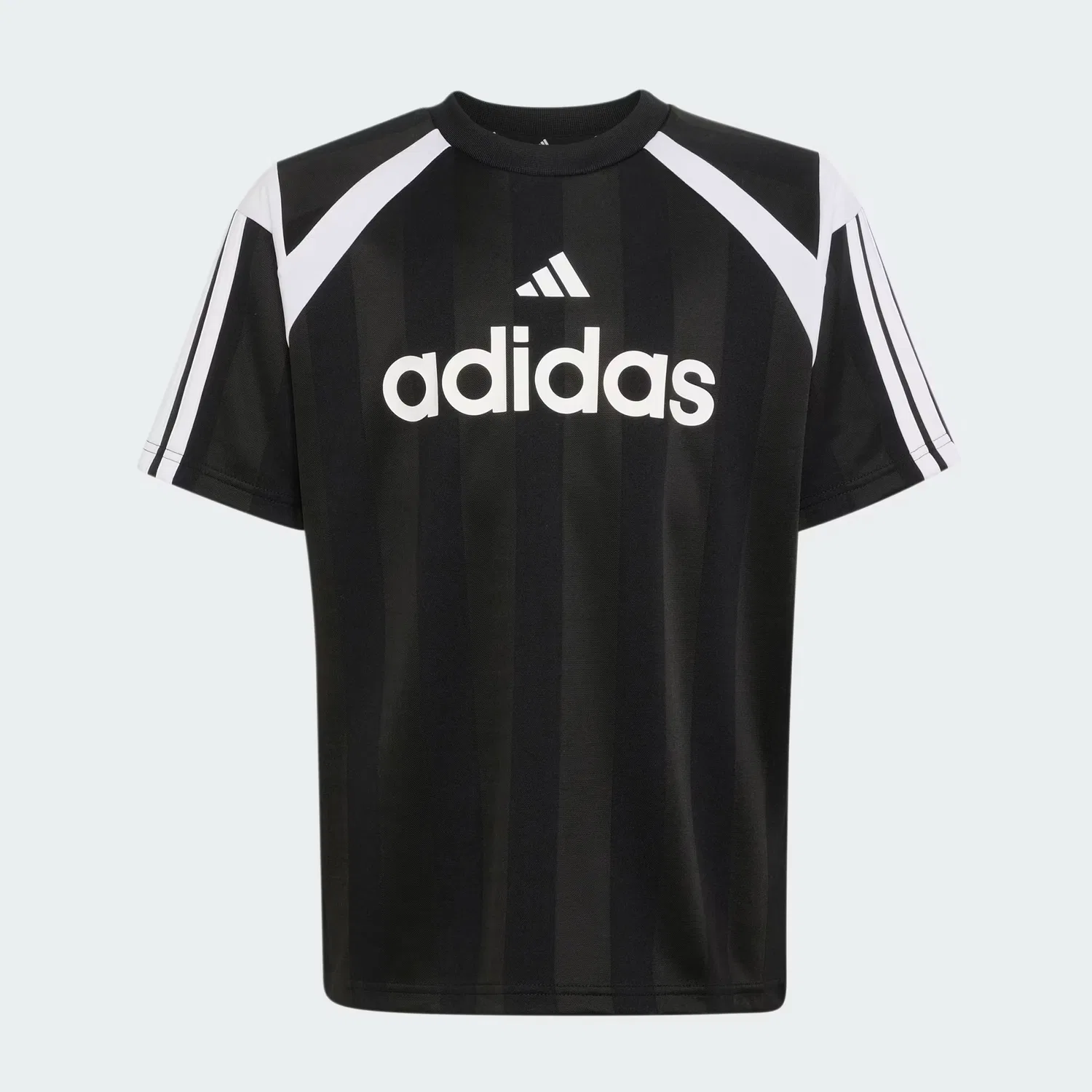 Детская футболка свободного кроя House of Tiro Adidas Sportswear, черный/белый