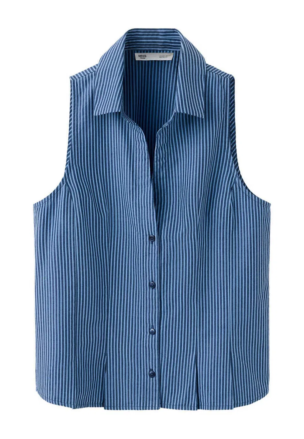 Подростковая блузка на пуговицах Mango Kids, Light Blue — фото 4
