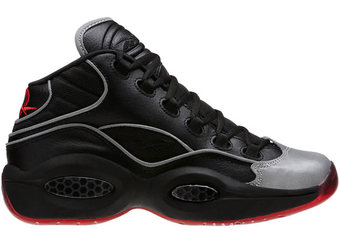 Детские кроссовки Reebok Question Mid Jadakiss, цвет Black/Silver-Red