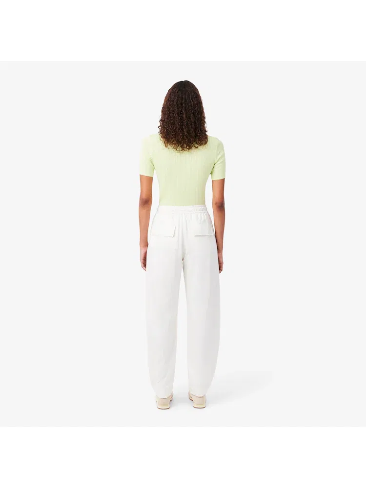 Брюки LACOSTE широкие из льна, White — фото 3