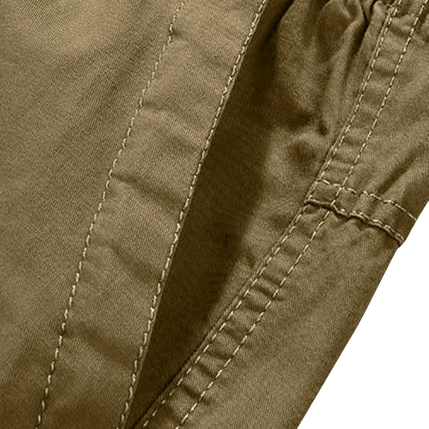Мужские брюки прямого кроя из хлопка Khaki — фото 2