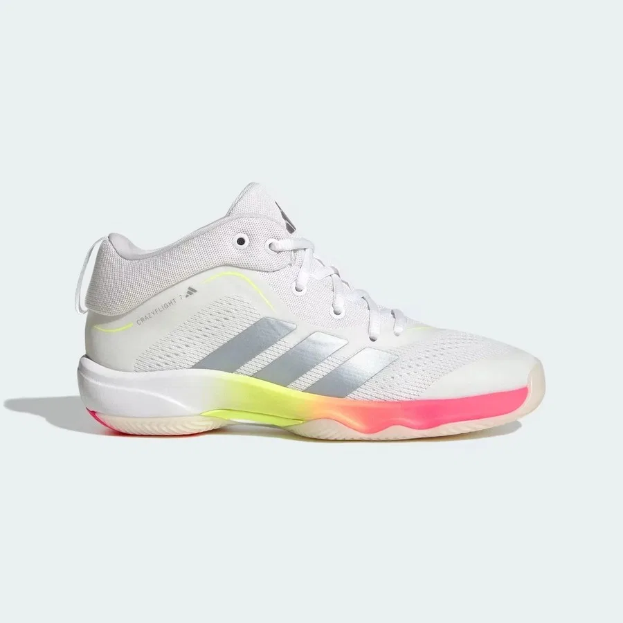 Детские кроссовки для тренировок с шнуровкой Crazyflight 7 Mid adidas, Белый
