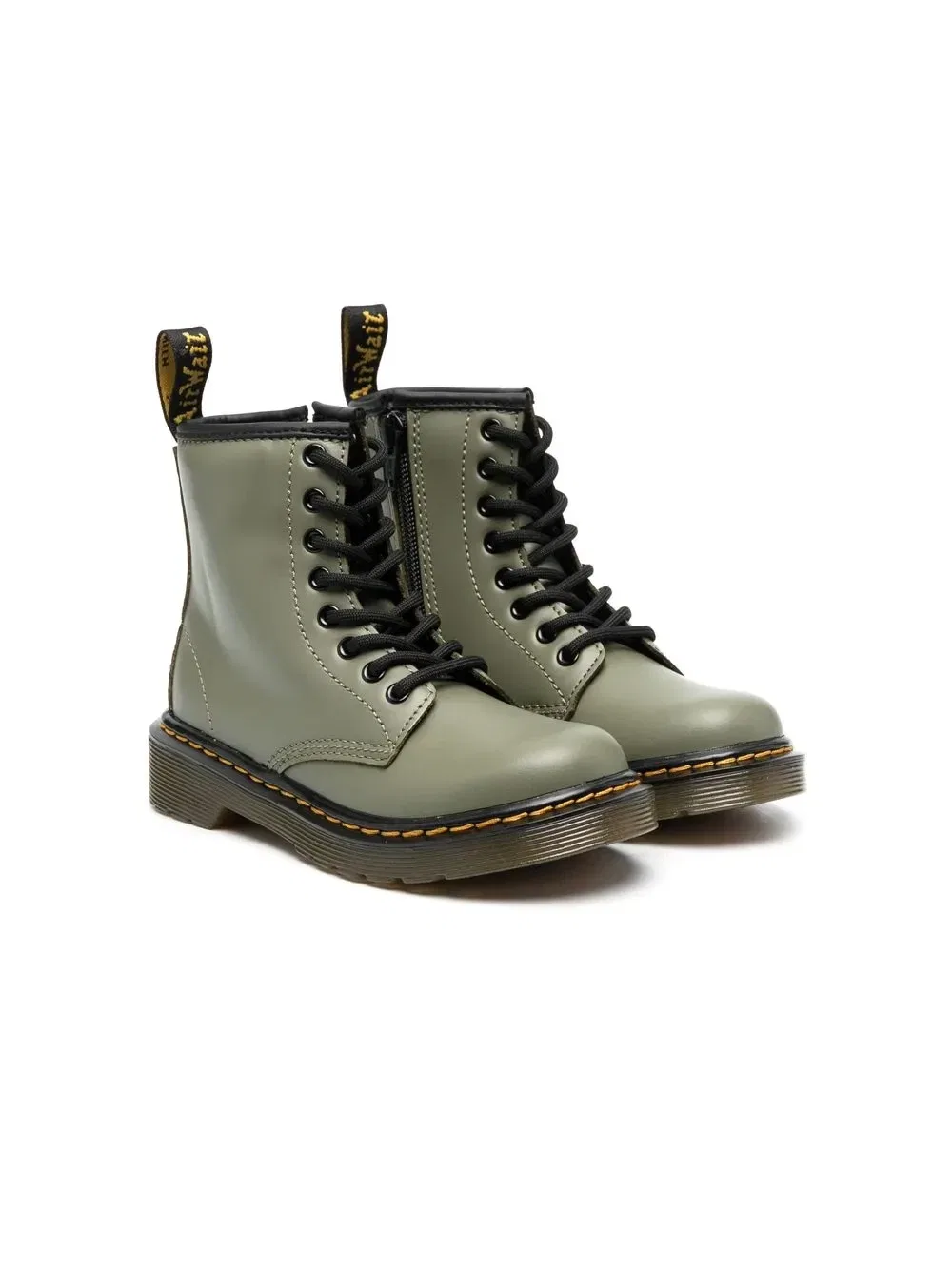 Ботинки 1460 на шнуровке Dr. Martens Kids, зеленый