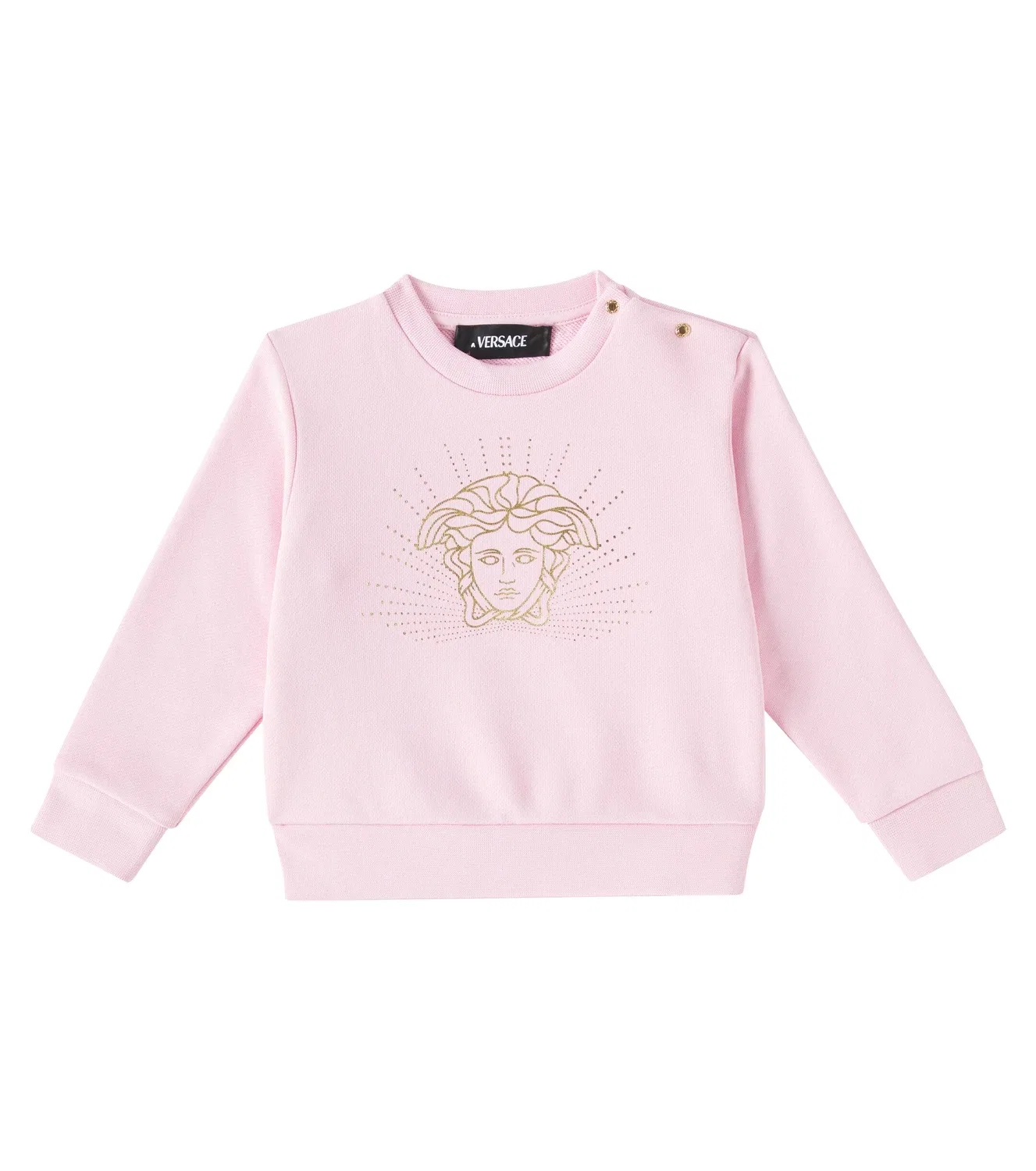 Свитшот хлопковый Baby Medusa Versace Kids, розовый