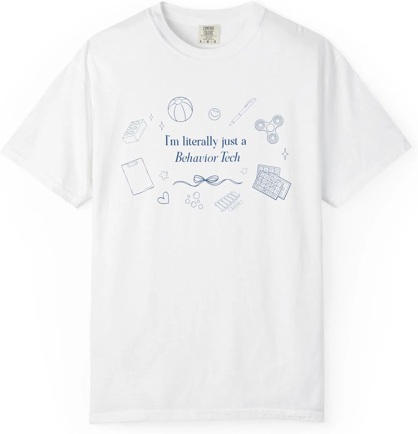 Мужская футболка с принтом Comfort Colors 1717, White