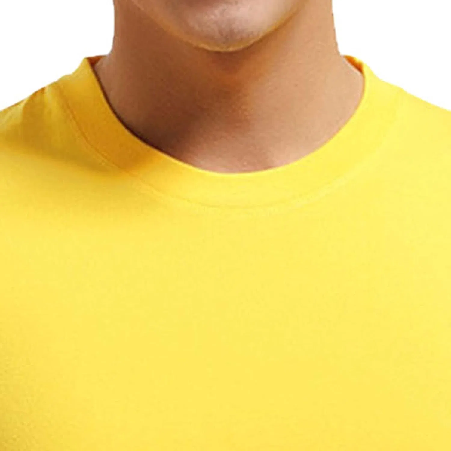 Мужская футболка с круглым вырезом из тяжелого хлопка, Yellow — фото 4
