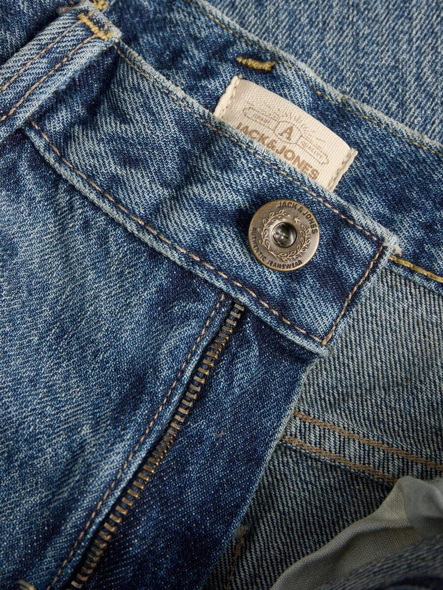 Джинсы Jack & Jones Junior Baggy Jeans 'JJIAlex JJCooper' дымчато-синего цвета — фото 4