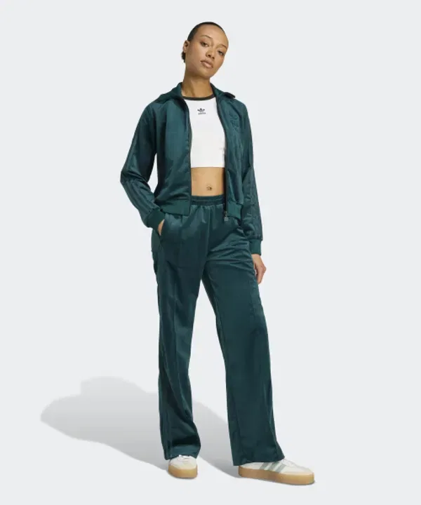 Тренировочная куртка велюровая Adidas, цвета айвори — фото 4