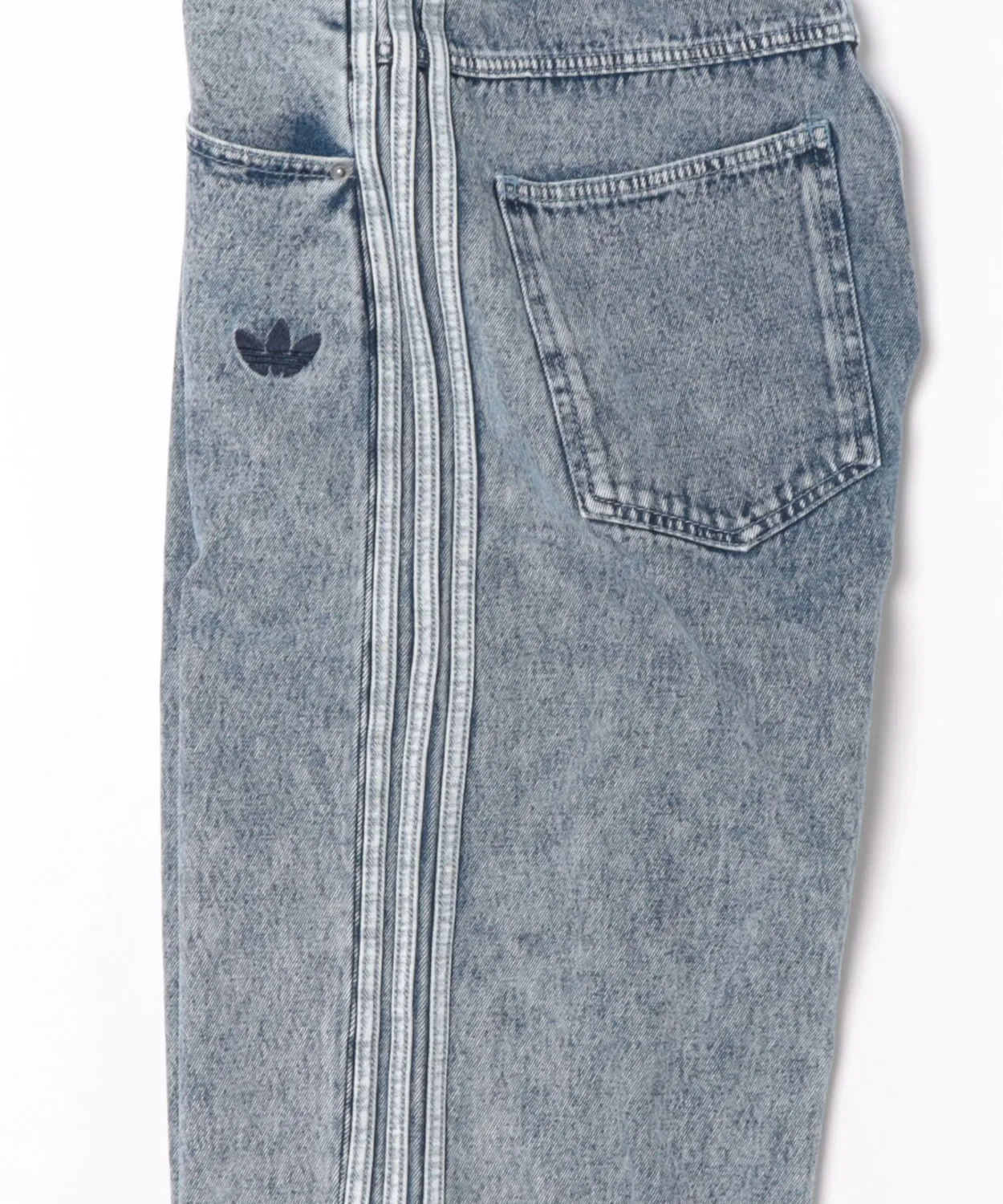 Мужские джинсовые брюки свободного кроя с брендовым логотипом Adidas, Light Denim — фото 3