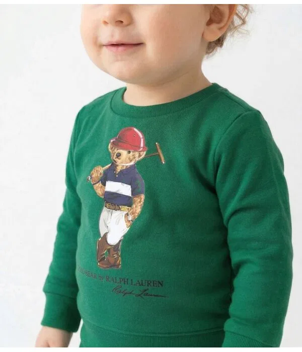 Детское боди для мальчиков Polo Ralph Lauren, зеленый — фото 3