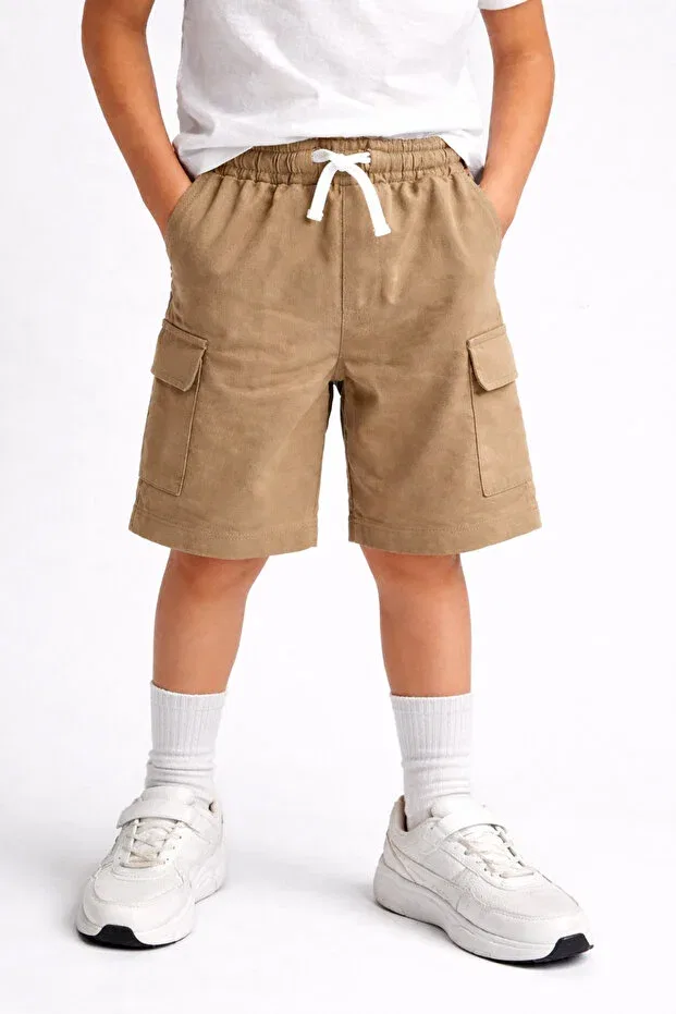 Детские шорты для девочек хлопковые Basics Levin, Beige