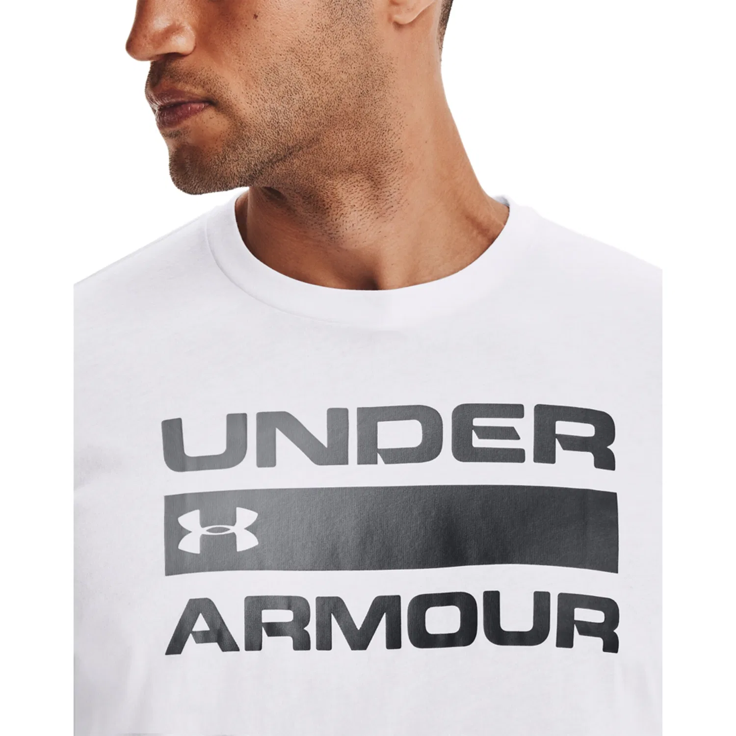 Детская футболка с графическим принтом Under Armour, White/Black — фото 4