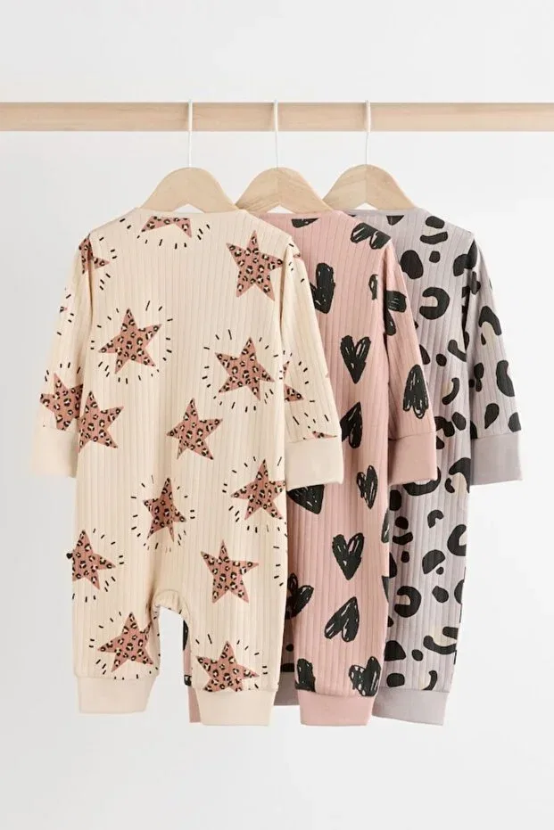 Детский комбинезон для девочек хлопковый Star Patterned Next Baby, Multicolor — фото 3