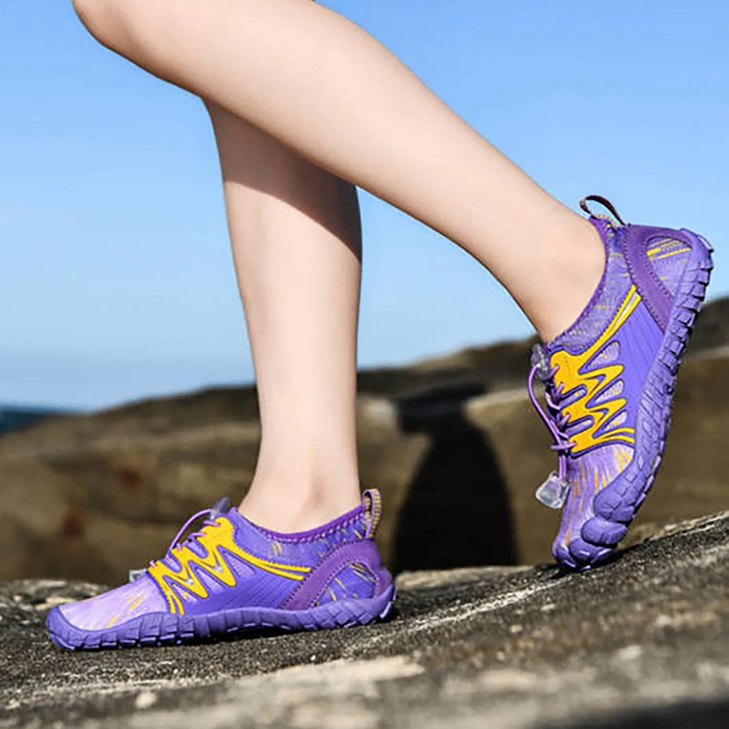 Детские кроссовки для мальчиков с принтом Scarpe Barefoot Bambino Scarpe Scoglio Bambino Trekking Gravel Estive Bambina 35 da Basket 34 per Bambini Tela con Elastico Sportive LED Mare Le Dita 25 Scarpette 27 Occhio di Bue Senza Lacci Ragazzo, Pu... — фото 3