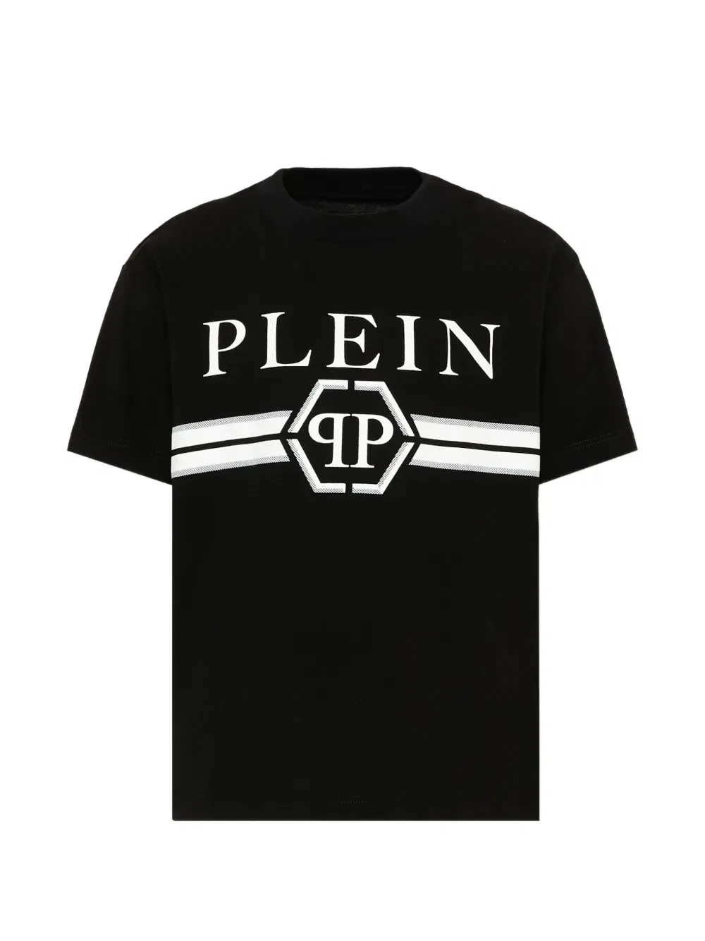 Футболка из хлопка с логотипом Philipp Plein Junior, черный