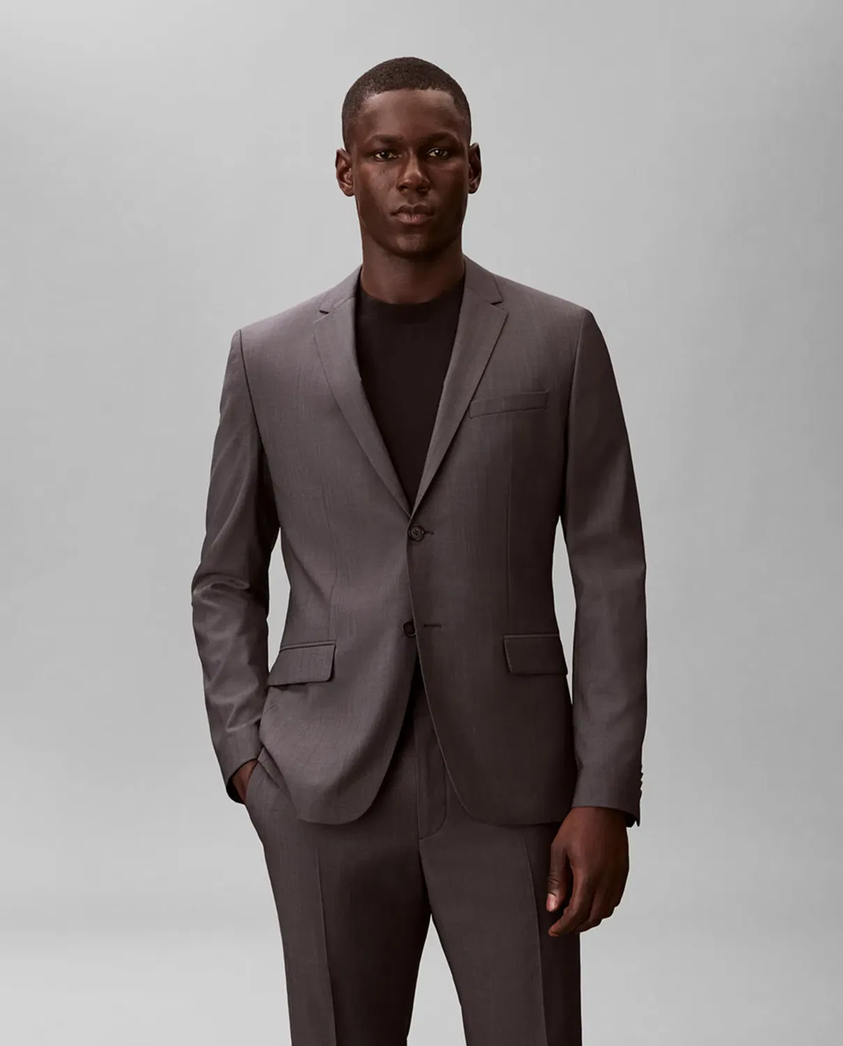 Мужской пиджак с принтом "микро-клетка" Calvin Klein, Gris Oscuro