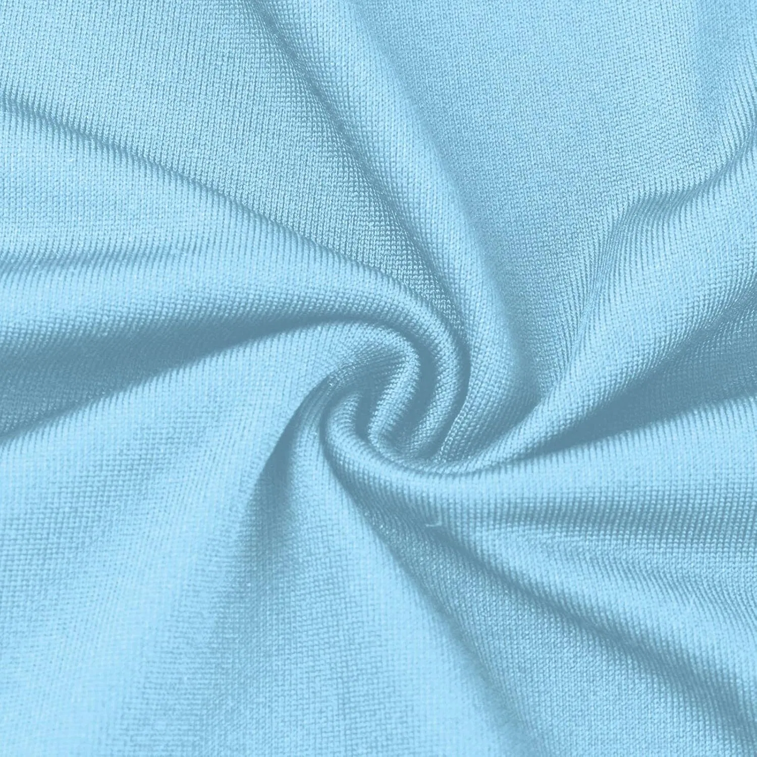 Женское платье-футболка миди оверсайз с V-вырезом, Light Blue — фото 3