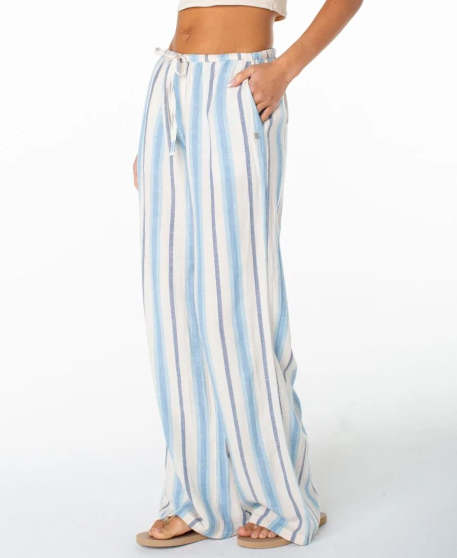 Штаны широкие с принтом Iyla Roxy, Cerulean Sunny Stripe — фото 3