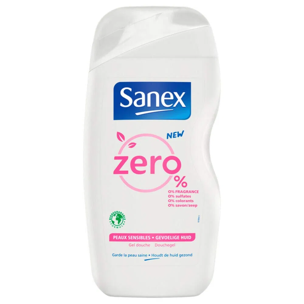 Гель для душа Sanex Zero% для чувствительной кожи, 3 x 500 мл