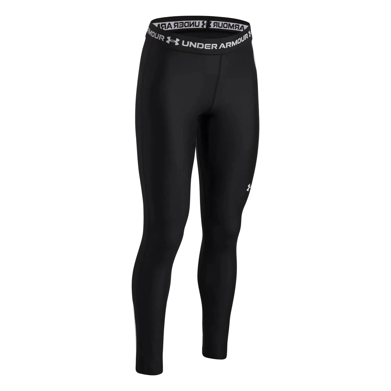 Детские леггинсы с длинным рукавом HeatGear Legging Under Armour, Schwarz Weiss Schwarz — фото 3