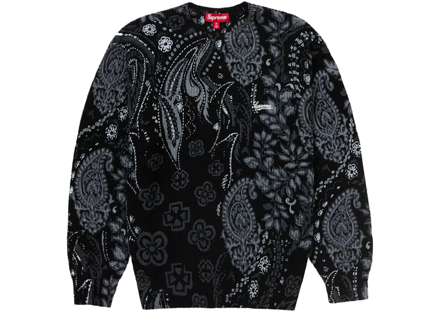 Мужской свитшот с принтом Paisley Supreme, Black