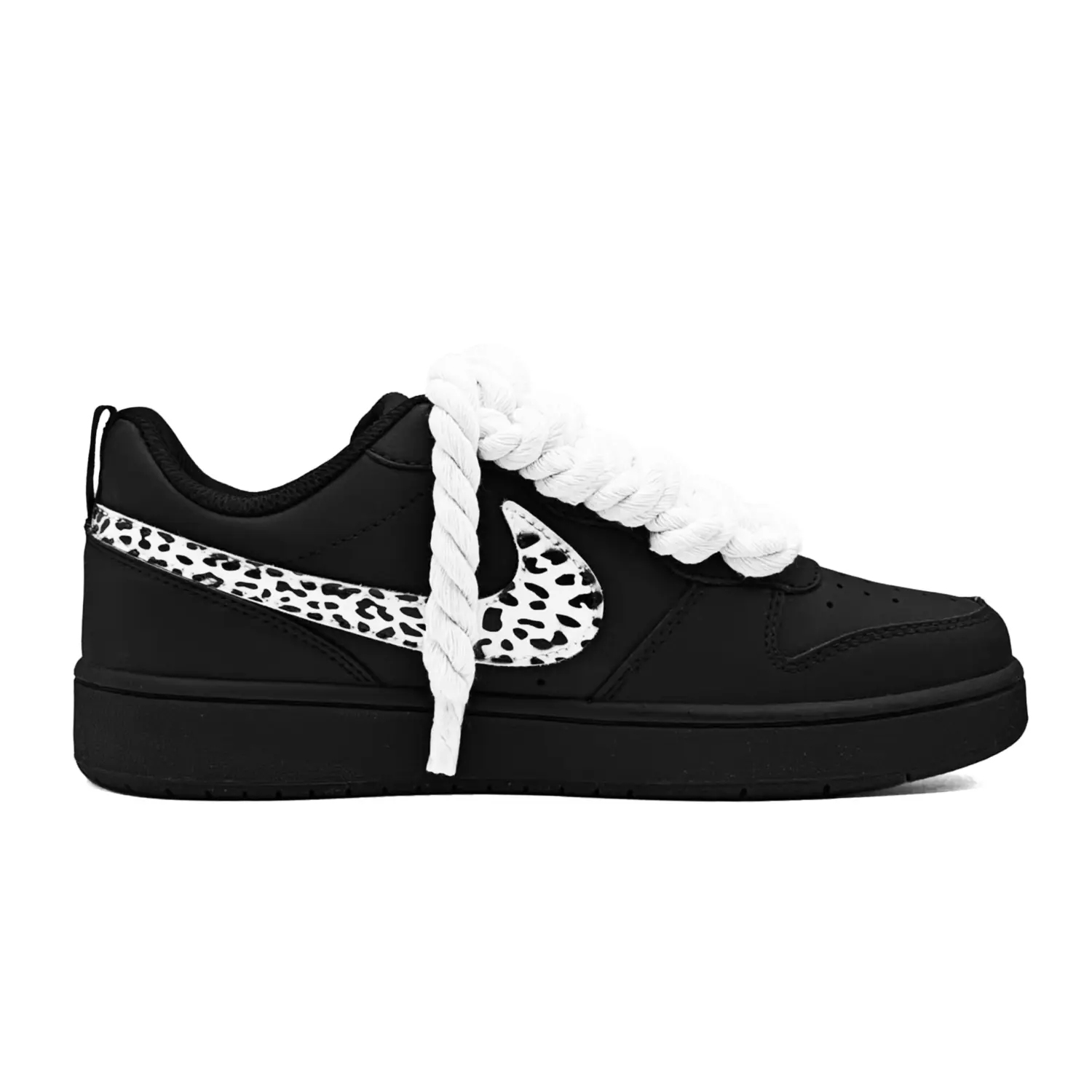 Court Borough Galloping Slip Resistant низкие детские скейтбординг кроссовки для подростков Nike, черный — фото 3